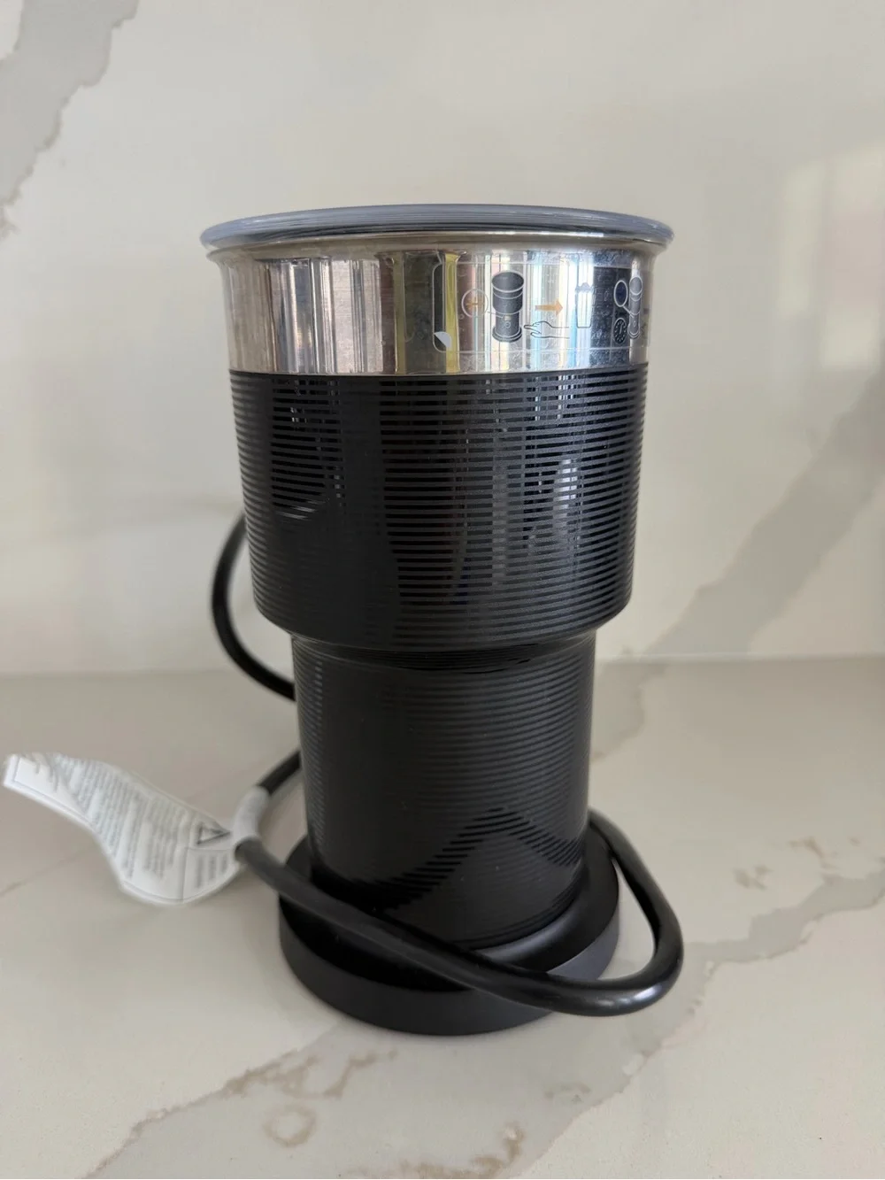 Nespresso Aeroccino XL Milk Frother - Black & Silver Trim
